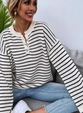 Women's Colorblock riped Print Button Front Drop Shoulder