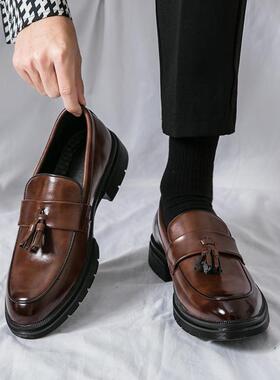 跨境n's Summer Faionable Casual Tassel Decor Pu Slip on