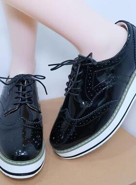 跨境Women'S Oxford Shoes Casual Thick Sole Faion Bri