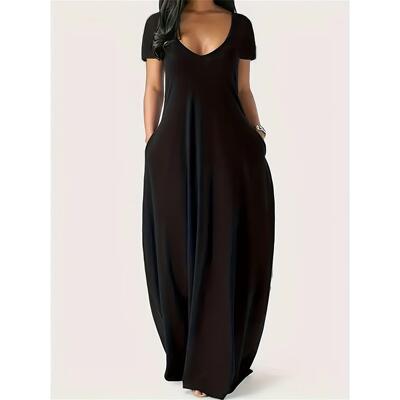 Z 26836 Sexy Deep V Pocket Summer Dress 性感深V长裙