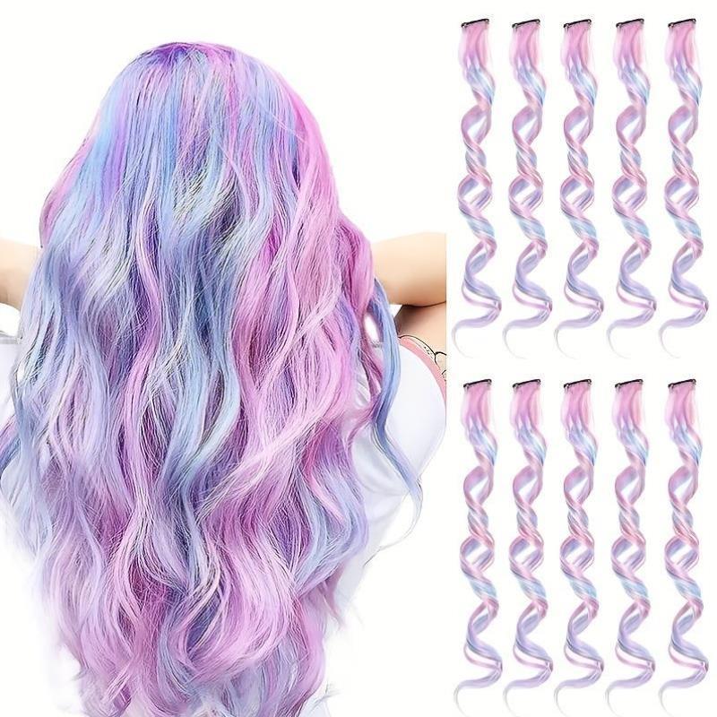 TEMU海外仓新款代发 Costumes Wigs 精致优雅多彩假发发夹万圣节