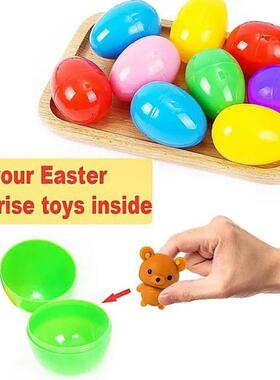50Pcs Fillable Easter Eggs Easter Empty Eggs Colorful Plasti