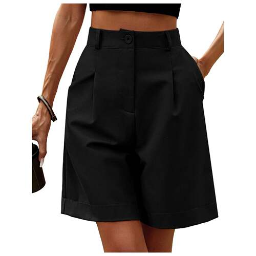 B 70600 Women's High Waist Loose Shorts 腰宽松中裤