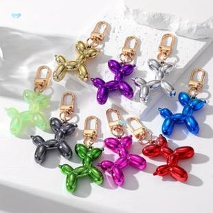1pc Balloon Dog Keychain Cute Animal Balloon Puppy Keychain