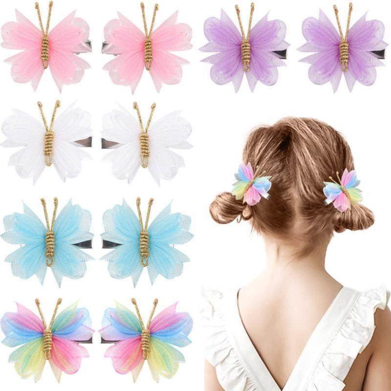 6pcs Butterfly Hair Clips for Girls Kids Headdress蝴蝶发夹