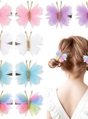 6pcs Butterfly Hair Clips for Girls Kids Headdress蝴蝶发夹
