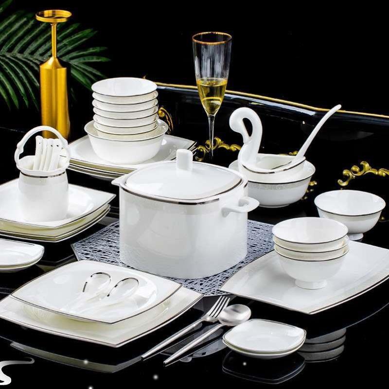 Di Set Household Complete Set of Bone China Tableware Set