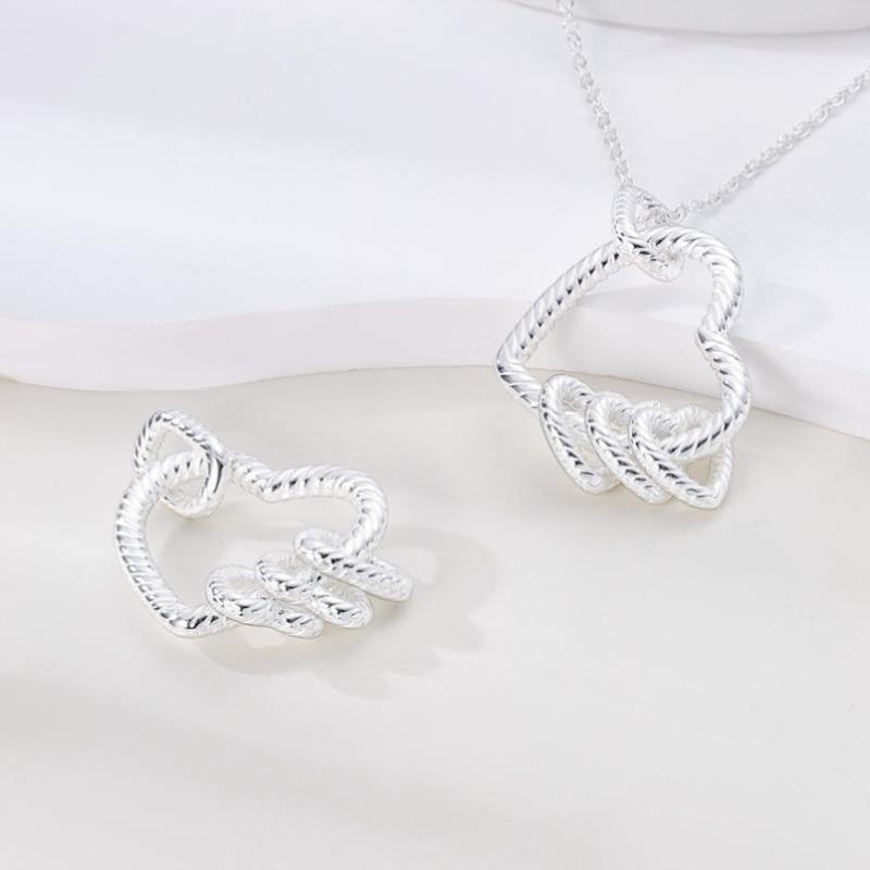 925 erling Silver Blue Sea Heart Butterfly Evi