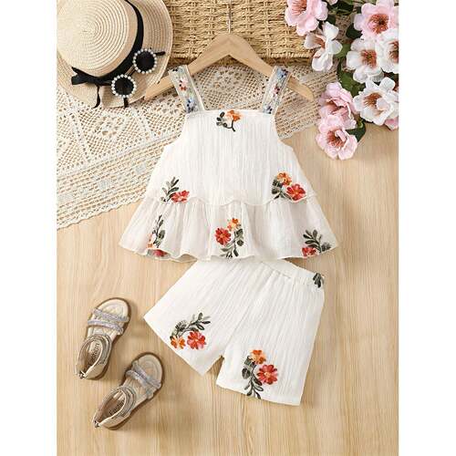 E 15811 Girl's Ethnic Embroidered Set 女童刺绣套装
