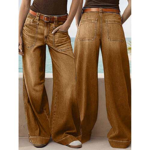 H 72342 Loose wide-leg denim pants 宽松阔腿牛仔长裤跨境