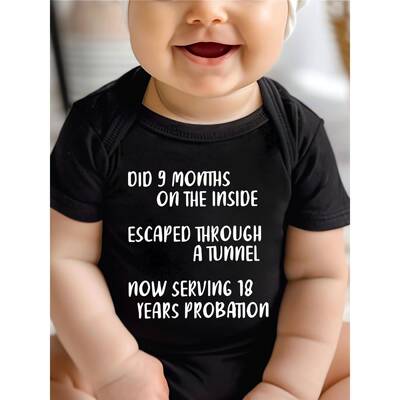 N 15284 Baby Letter Print Rompers 婴儿连体衣