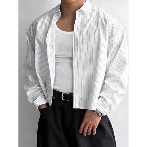 T 54928 Men's Long Sleeve Stripe Shirt 士条纹衬衫