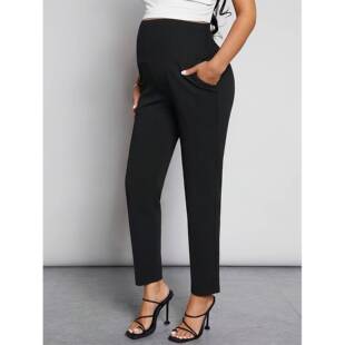 H 76506 High Waist Maternity Pants 腰孕妇直筒裤