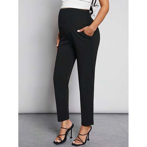 H 76506 High Waist Maternity Pants 腰孕妇直筒裤