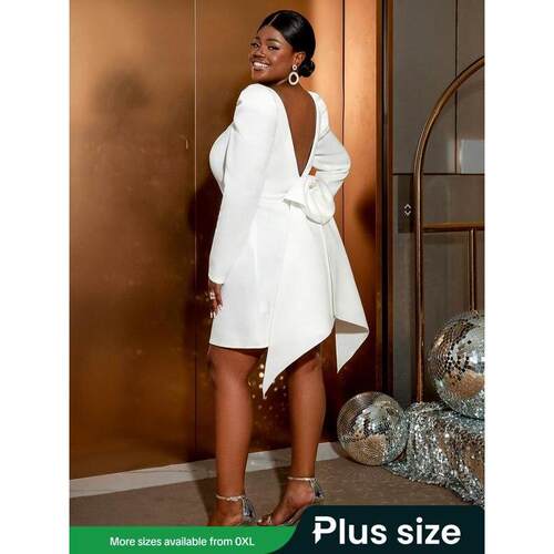 I 18171 V Neck Backless Party Dress 派对连衣裙