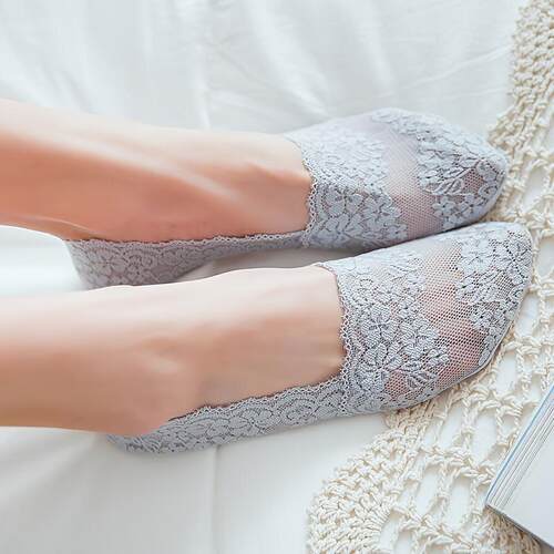 H 77540 Lace Non-Slip Boat Socks 蕾丝船袜