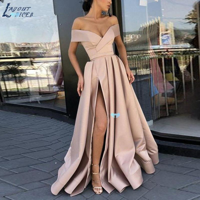 2022 new Party Dress Summer Women Faion Solid Maxi Dresses
