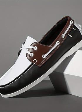 Loafer Shoes n's Trendy Colour Block Loafer Shoes Comfy