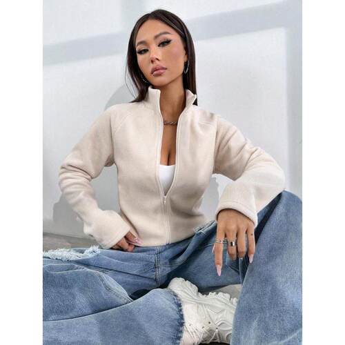 H 76332 Fleece Cardigan Hoodie 摇粒绒开衫卫衣跨境速卖通