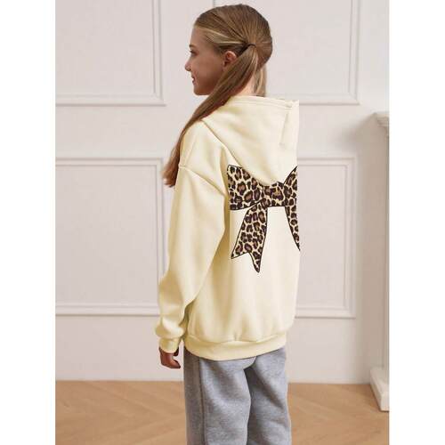 T 57667 Leopard print hoodie 豹纹印花连帽衫