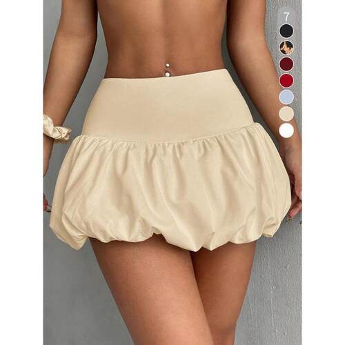 H 38906 Cute bubble hem mini skirt 可爱泡泡短裙