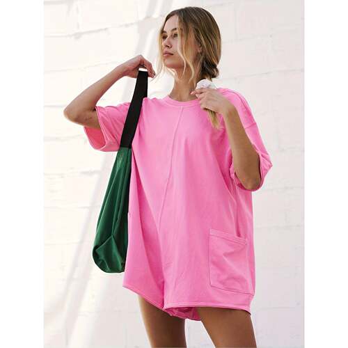 H 38311 V-neck Backs Romper 露背连体短裤
