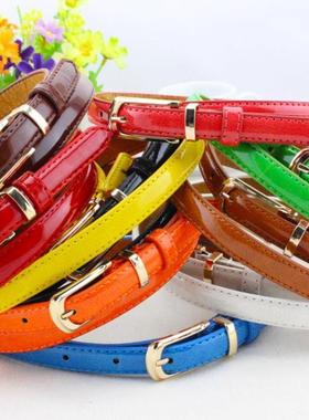 New yle Woman Faion Skinny PU Belt Wh Pin Buckle跨境