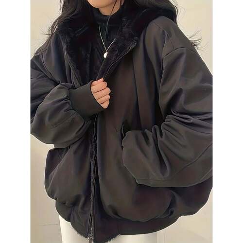H 51914 Reversible Hooded Fleece Jacket 两面穿连帽棉服