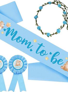 Shower Theme Pink Teddy Mom To Be Shoulder rap