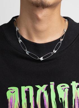 2022 Trendy Punk Chain Necklace Simple Minimalist Punk Pin