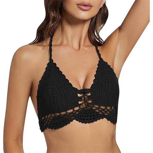 I 17248 Bohemian Backs Crochet Bikini Top 波西米亚风泳衣