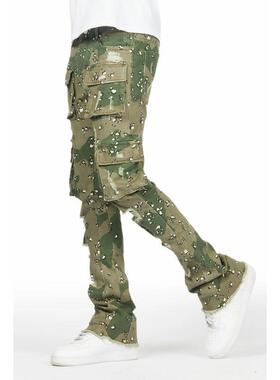 H 63543 Men's Casual Straight Leg Pants 士直筒休闲裤