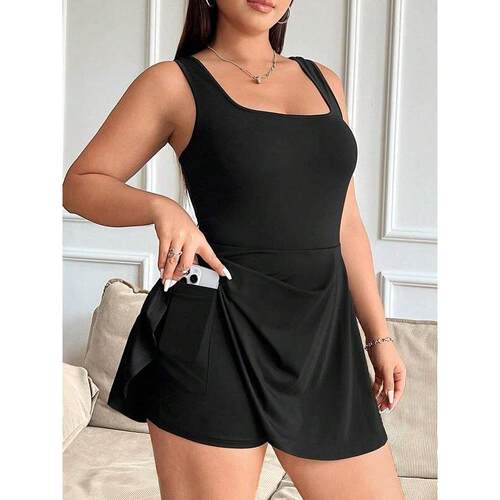 R 21876 Sexy Backs Tennis Dress with Pockets 性感美背网球