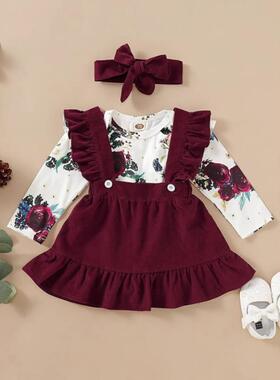 Newborn Girl Clothes Set Floral Bodysu Romper连体衣