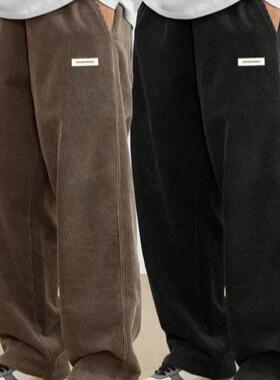 n's Plain Letter Patched Pocket raight Leg Corduroy