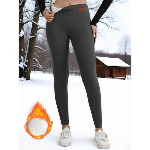 H 83036 Fleece Lined High Waist Leggings Women 加绒腰打底