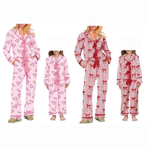H 42726 Digital Print Long Sleeve Pajama Set 数码印花睡衣套