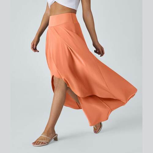 H 87962 Irregular Hem Flowy Midi Skirt 不规则垂感长裙