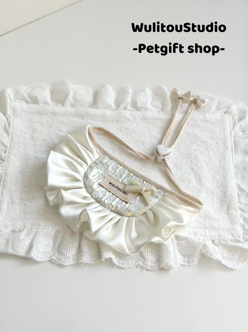 Wulitou原创狗狗猫咪口水巾婚礼结婚绅士宠物围巾围嘴项圈领结