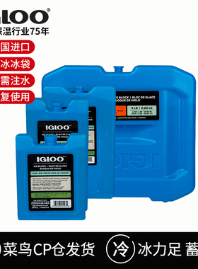 IGLOO蓝冰冰盒空调扇反复使用冰板冰袋保鲜冷冻摆摊母乳背奶冰包
