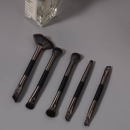 化妆刷便携小套(送眉刀)沧州小麻雀5支双头眼影刷全套平价便携高