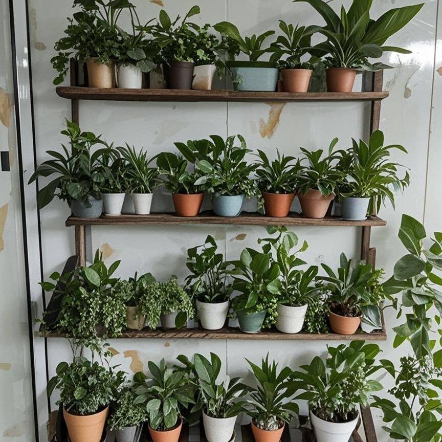 蝴蝶兰墙架新款绿植置物架壁挂式花架中式复古花架客厅庭院阳台花