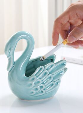 烟灰缸电竞房烟灰缸陶瓷创意个性可爱卡通潮流家用客厅茶几办公室