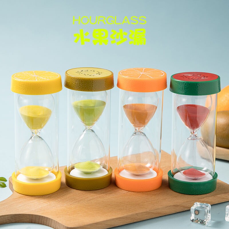 时间流沙瓶计时器沙漏儿童专用防摔塑料瓶漏斗定时间管理自律学习