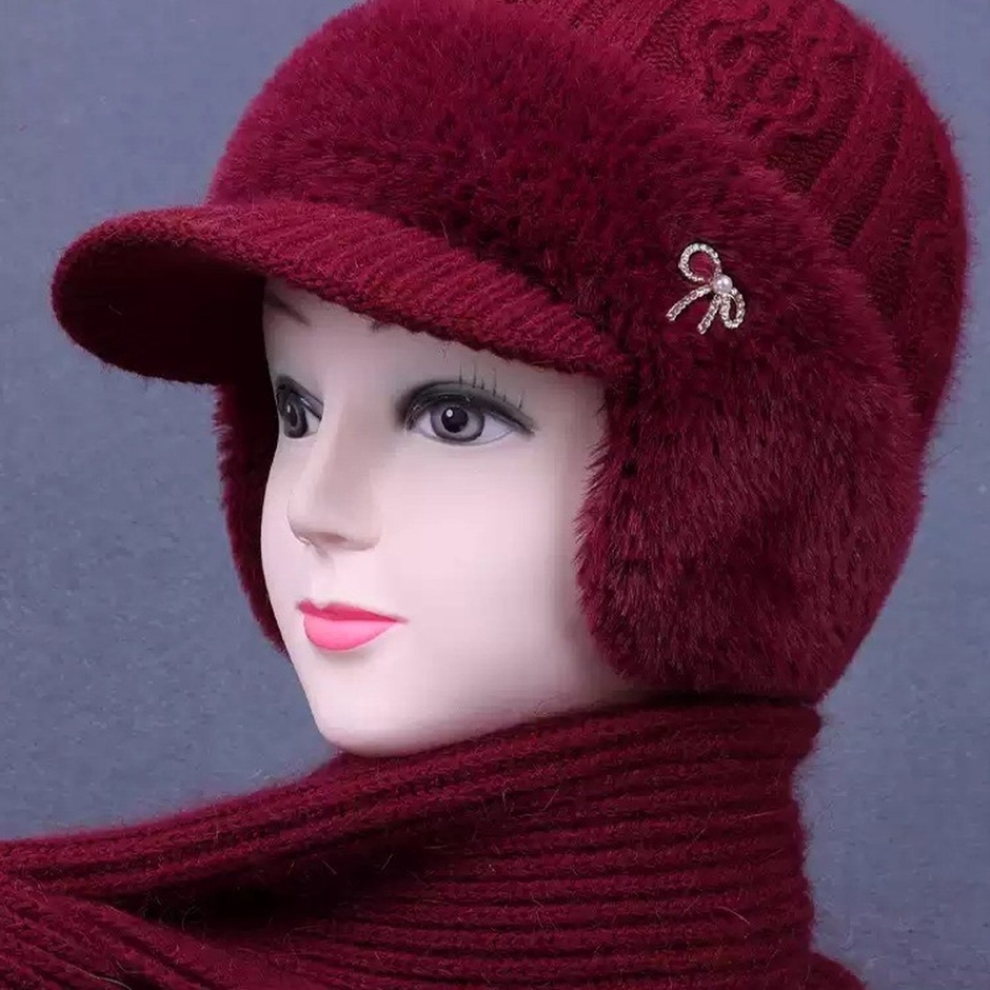 2026新款中老年人妈妈帽子女冬季老人奶奶冬帽护耳保暖65岁针织帽