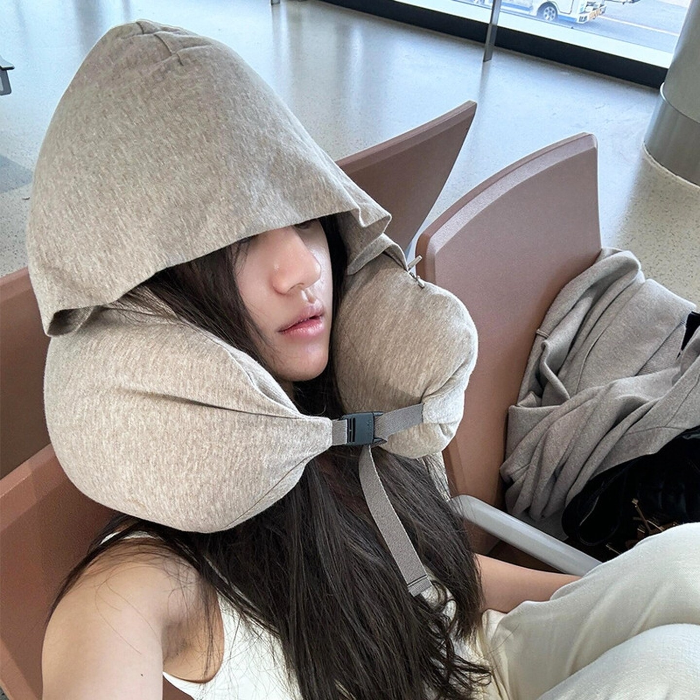 旅行专用颈枕u型枕连帽便携式长途车飞机高铁午休脖子靠枕护颈椎