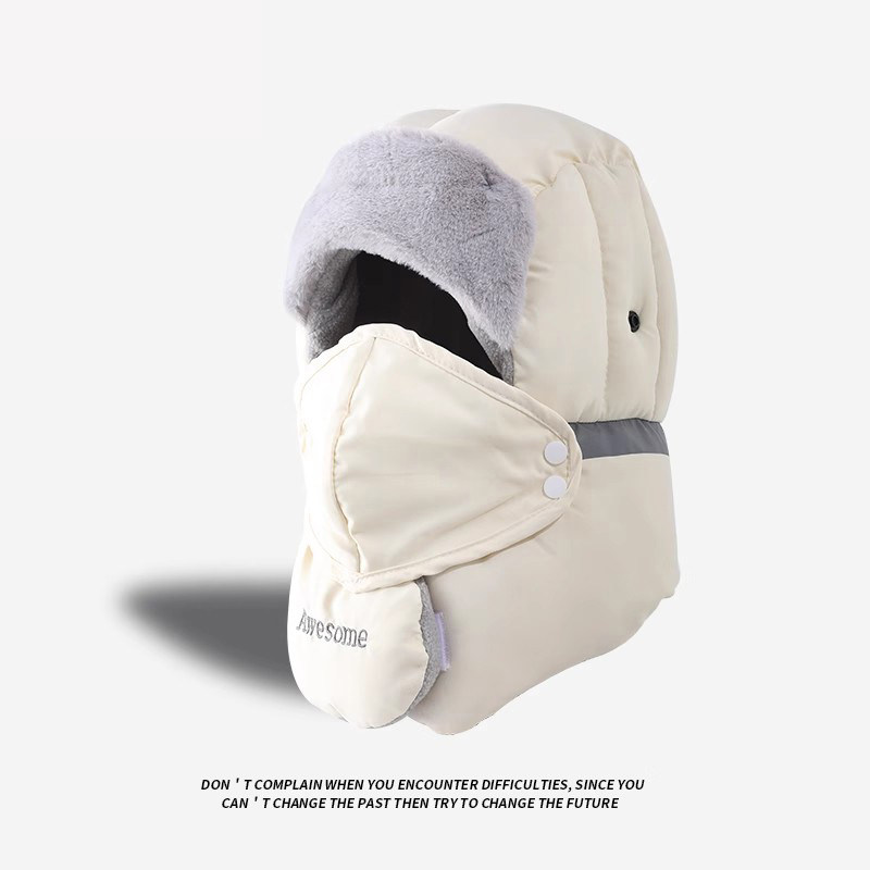 帽子男女冬季2025防风面罩头套骑行加绒厚保暖防寒冬天冷帽雷锋帽