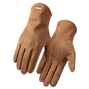 摄影手套冬季防寒专用户外麂皮绒专业防风保暖开车防滑跑步漏二指