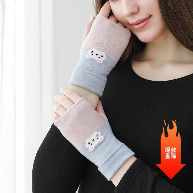 半指手套女冬天薄款春秋季保暖打字半截无指秋冬季学生写字露指,服饰配件/皮带/帽子/围巾,手套,淘宝优惠券,粉丝福利购,淘宝优惠卷