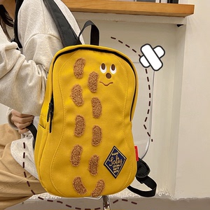 好事花生双肩包包女可爱卡通学生书包ins日系百搭大容量校园背包